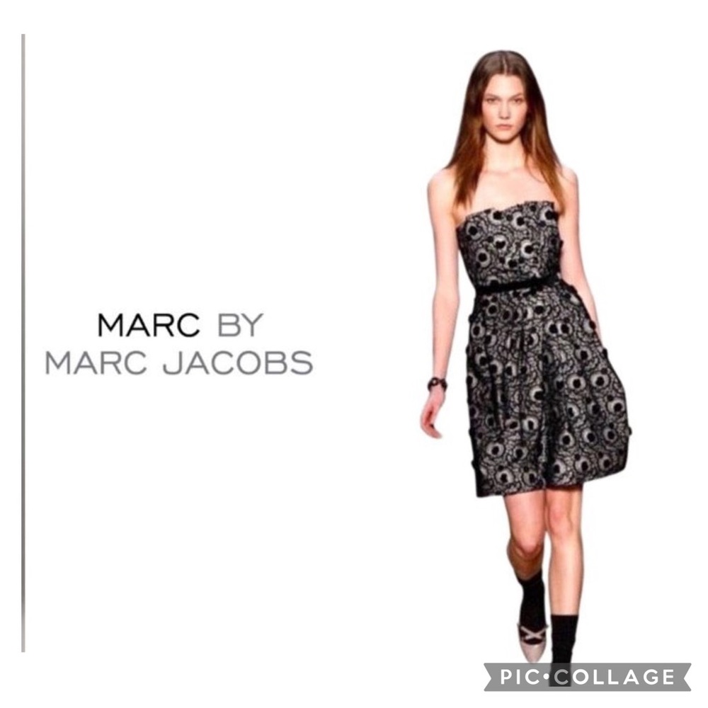 Marc by Marc Jacobs Runway Strapless Corset Little Black Dress size 0